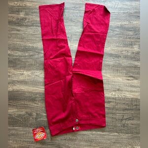Dickies Red Work Pants with Button Detail Skater Size 5 NWT’s